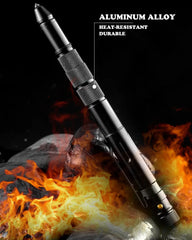 Multi Function Self Defense Tactical Pen Flashlight Case
