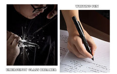 Multi Function Self Defense Tactical Pen Flashlight Case