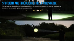 Zoomable LED Flashlight 1500Lumens  Long Range Torch
