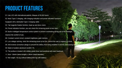 Zoomable LED Flashlight 1500Lumens  Long Range Torch