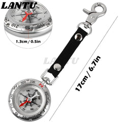 Waterproof Zinc Alloy Compass Keychain  Camping Essentials
