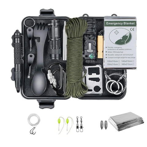 Survival Kit Gear Camping Multifunction Tactical First Aid