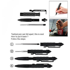 Tactical Pen Self Defense Tool with Glass Breaker Survival