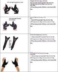 Emergency Repair Fishing Gloves Led Flashlight Gloves