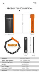Foldable Bicycle Lock Security Anti-theft Cycling Lock