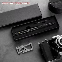 Multi Function Self Defense Tactical Pen Flashlight Case