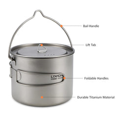 Lixada Titanium Cup Pot Ultralight Portable Cup