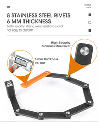 Foldable Bicycle Lock Security Anti-theft Cycling Lock