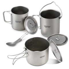Lixada Titanium Cup Pot Ultralight Portable Cup
