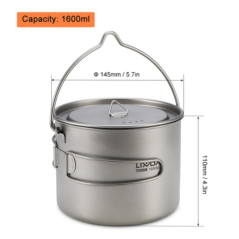Lixada Titanium Cup Pot Ultralight Portable Cup