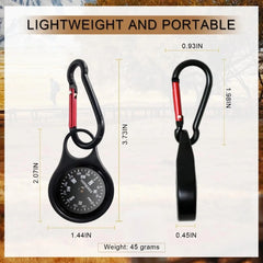 Upgraded Waterproof Compass Keychain Zinc Alloy Camping