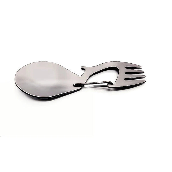 Multi functional pure titanium dual-use fork spoon