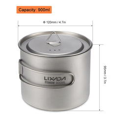 Lixada Titanium Cup Pot Ultralight Portable Cup