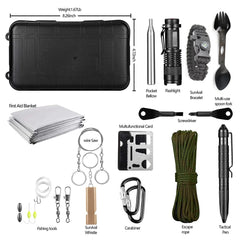Survival Kit Gear Camping Multifunction Tactical First Aid
