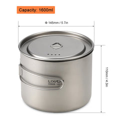 Lixada Titanium Cup Pot Ultralight Portable Cup