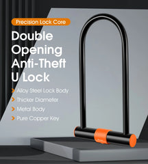 Carbon Steel Bike U Lock Anti-Theft Secure Lock