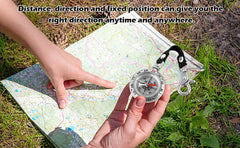 Waterproof Zinc Alloy Compass Keychain  Camping Essentials