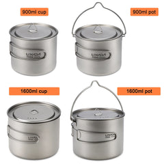 Lixada Titanium Cup Pot Ultralight Portable Cup