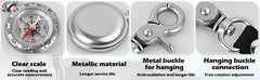 Waterproof Zinc Alloy Compass Keychain  Camping Essentials