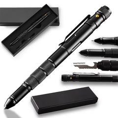 Multi Function Self Defense Tactical Pen Flashlight Case